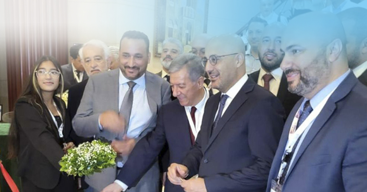 Delegates at a conference connecting